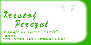 kristof perczel business card